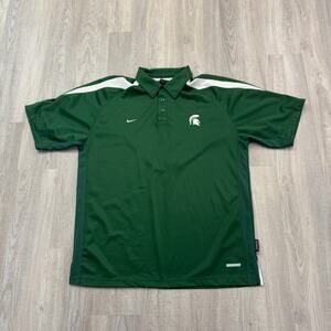 Nike Green and White Polo Shirt